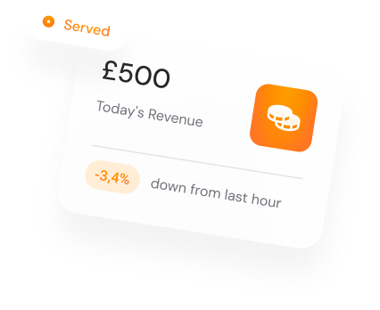 £500 today's revenue, served